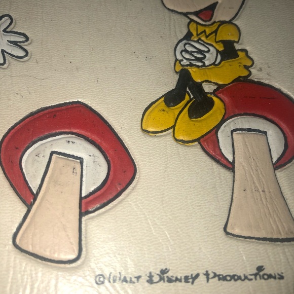 Disney Vintage 1970 Mickey & Minnie On Mushrooms - Picture 4 of 6